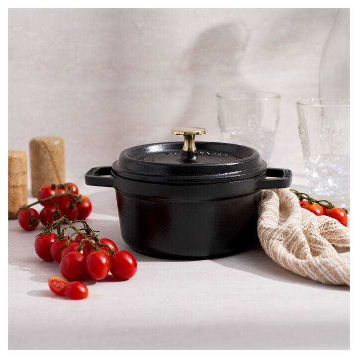 La Cocotte, Cocotte rotonda - 16 cm, Nera, large 2
