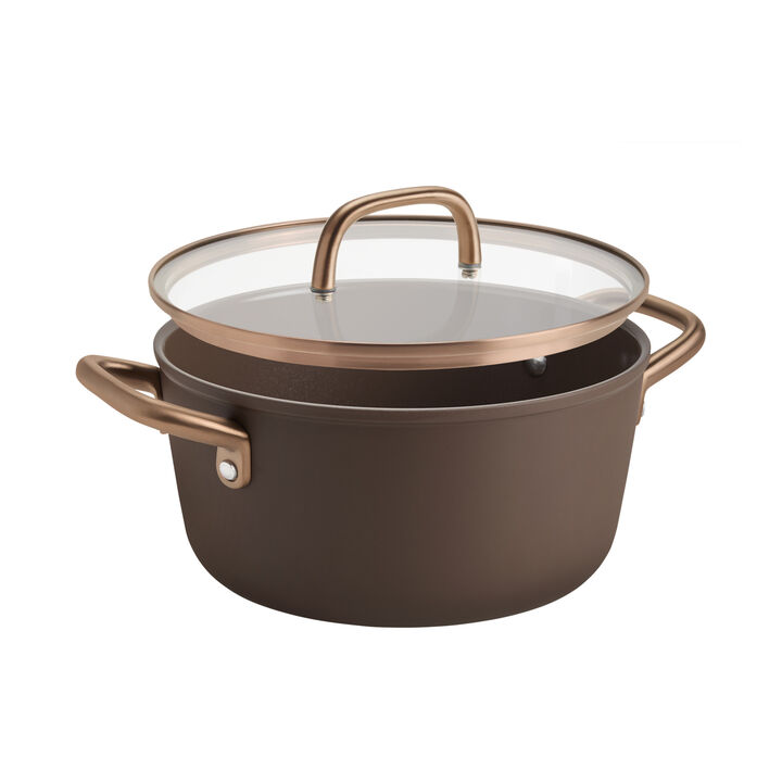 Milano, 7-pc, Cookware Set Ceramic Nonstick Titanium, Brown, large 4