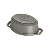 La Cocotte, Mini Cocotte 11 cm, Ovale, Gris graphite, Fonte, small 4