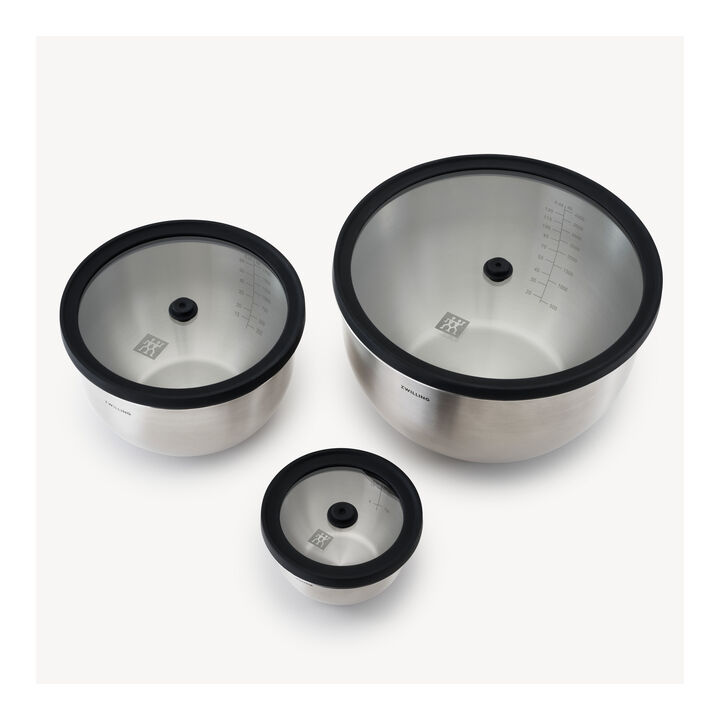 Fresh & Save STAINLESS, Vacuum bowl set S/M/L / 3 Piece, stainless steel, silver, large 2