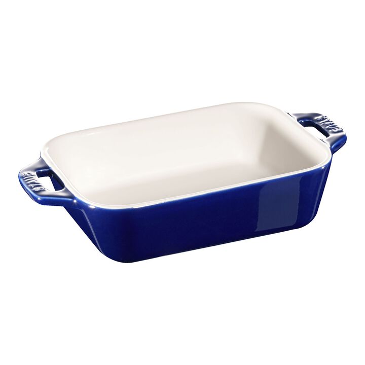 Ceramique, 14 x 11 cm rectangular ceramic Oven dish dark-blue, large 1