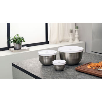 Vacuum bowl set S/M/L / 3-par&ccedil;a, paslanmaz &ccedil;elik, G&uuml;m&uuml;ş Beyazı,,large 9
