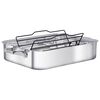 9.75 l 18/10 Stainless Steel rectangular Oven dish, silver,,large