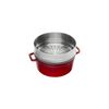 La Cocotte, Cocotte avec panier vapeur 26 cm, Rond(e), Cerise, Fonte, small 2
