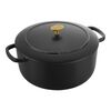 Bellamonte, Cocotte 28 cm, Rond(e), Noir mat, Fonte, small 1