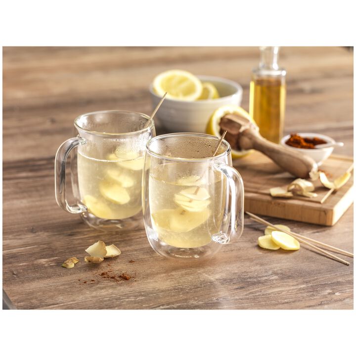 Sorrento Plus Double Wall Glassware, 12-oz-/-4-pc  Mug Set, large 4