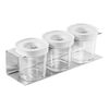 Fresh & Save, Set Portaspezie CUBE, 4 pz. / XS, transparente-bianco/ argento, plastica/ acciaio inox, small 1