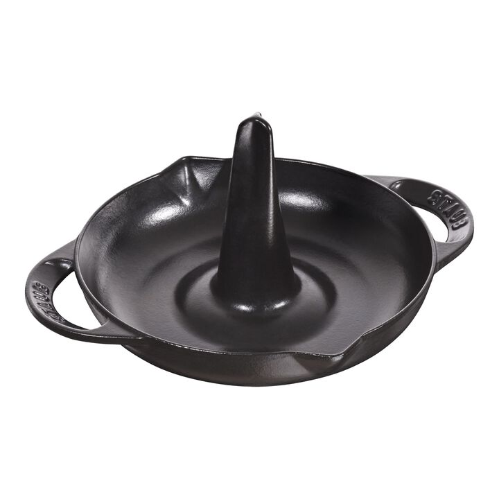Specialities, 24 cm cast iron round Roaster, black, large 1