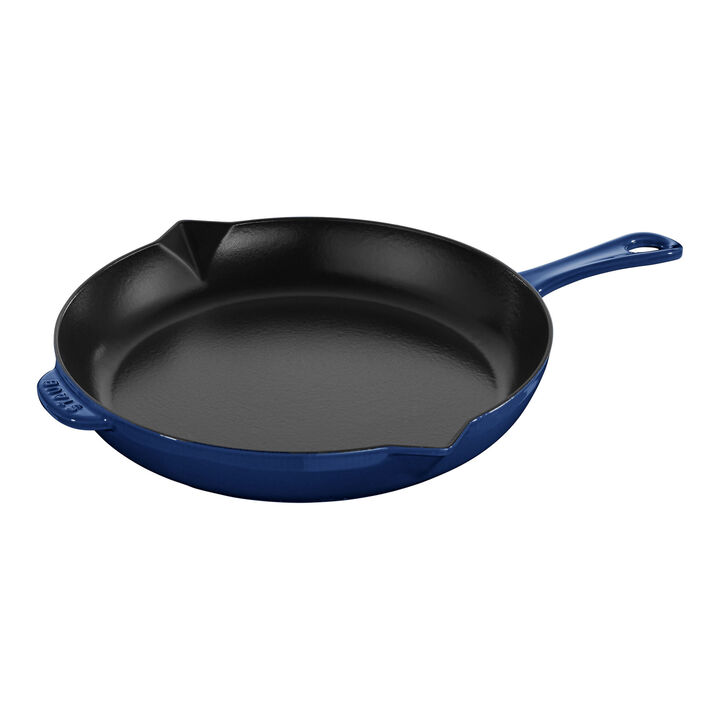 Pans, 30 cm / 12 inch cast iron Frying pan, dark-blue, large 1