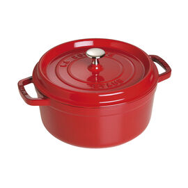 26 cm round Cast iron Cocotte cherry