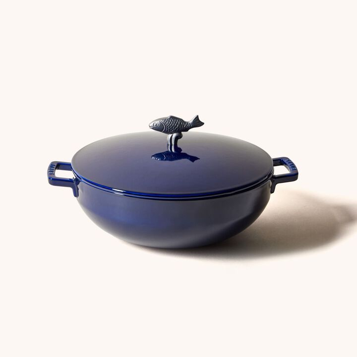 Specialities, 4.75 l cast iron round Bouillabaisse pot, dark-blue, large 2