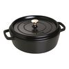 Formes sp&eacute;ciales, Cocotte bas 26 cm, Rond(e), Noir mat, Fonte, small 1