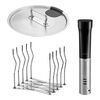 ENFINIGY, Sous-vide Stick, Deckel & Rack Set, 3-tlg. / 24 cm, Schwarz/Silber, Edelstahl, small 1