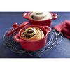 Ceramique, 3 Piece ceramic Cocotte set, cherry, small 7