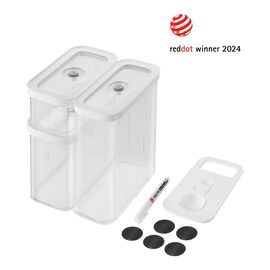 CUBE-set, M / 5-pces, transparent-blanc