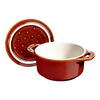 Ceramique, 10 cm round ceramic Mini Cocotte ancient-copper, small 2