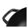Specialities, Wok mit Glasdeckel 30 cm, rund, Schwarz, Gusseisen, small 3