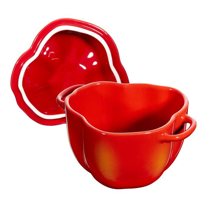 Ceramique, Cocotte 11 cm, Paprika, Orange-Rot, Keramik, large 2