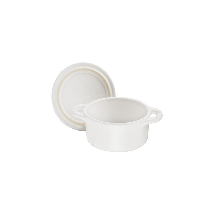 Ceramique, Mini cocotte 10 cm, redondo, Branco, Cerâmica, large 3