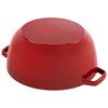 La Cocotte, 4.8 l cast iron round Essential French Oven with Snake Lid, cherry, small 6