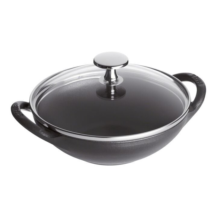 Specialities, 16 cm / 6.5 inch cast iron Mini Wok, black, large 1