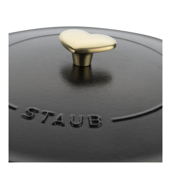 stainless steel PVD coated heart Knob, large 3