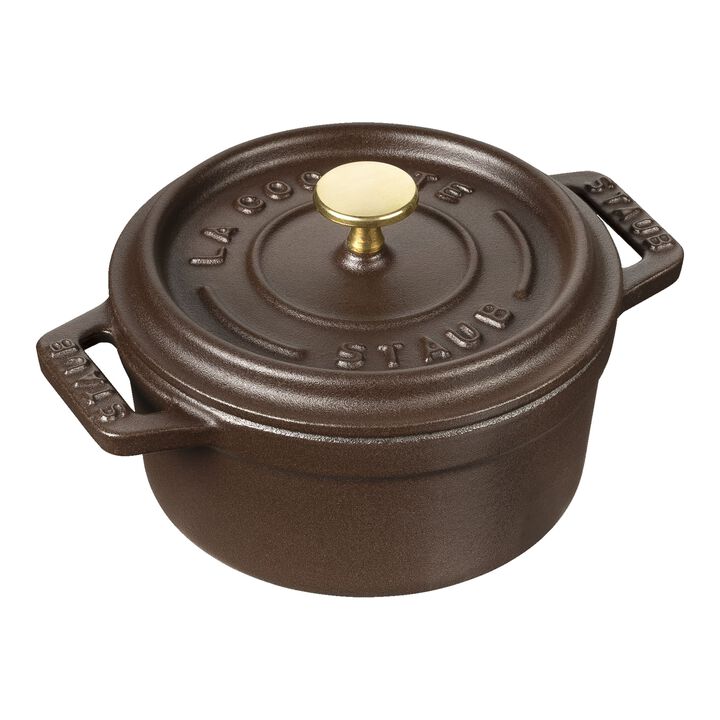 La Cocotte, Mini Cocotte 10 cm, Rond(e), Chocolat, Fonte, large 1