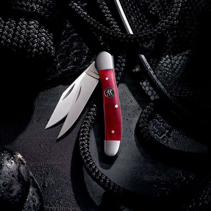 Outdoor, 2.75-inch, Copperhead Folding Pocket Knife, Red Smooth Bone, large 2