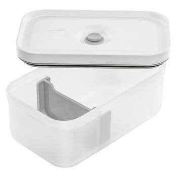 Vakumlu Yemek Taşıma Kabı, M, Plastik, yarı şeffaf-Gri,,large 3