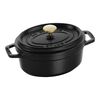 La Cocotte, Cocotte 15 cm, Ovale, Noir mat, Fonte, small 1