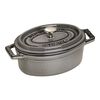 La Cocotte, Mini Cocotte 11 cm, Ovale, Gris graphite, Fonte, small 1
