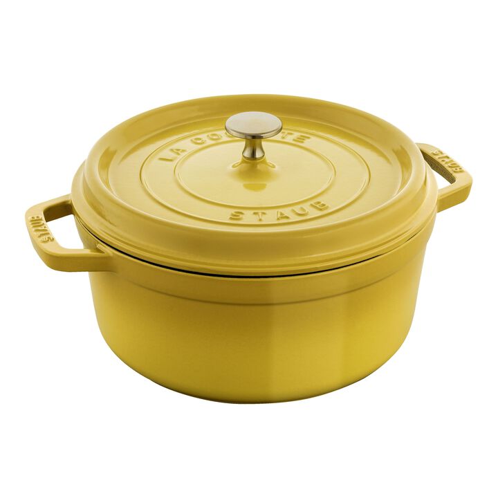 La Cocotte, 24 cm round Cast iron Cocotte citron, large 1