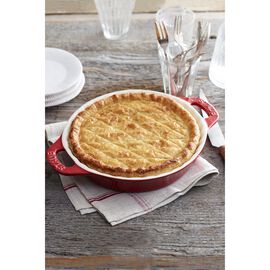 Kuchenform 28 cm, rund, Kirsch-Rot, Keramik
