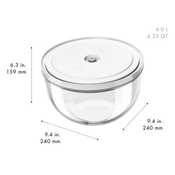 Vacuum bowl set S/M/L / 3-par&ccedil;a, Cam, şeffaf-beyaz,,large 16