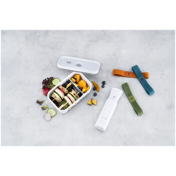 Vakumlu Yemek Taşıma Kabı, M, Plastik, Beyaz-Gri,,large 6
