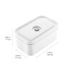 Fresh & Save, M Divided Meal Prep Container, plastic, white-grey, small 5