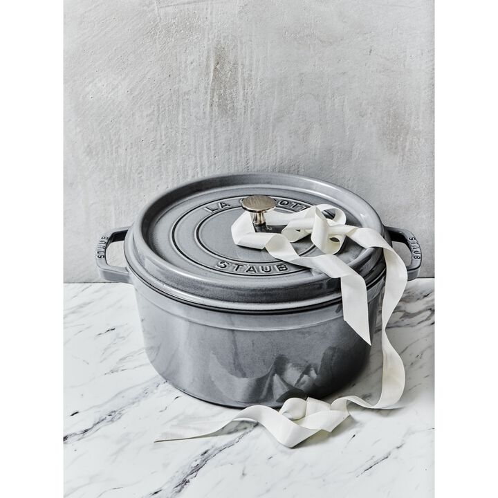 La Cocotte, Cocotte 28 cm, rund, Graphit-Grau, Gusseisen, large 4