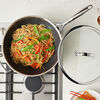 Peak, 12-inch, 18/10 Stainless Steel, Wok With Lid Ceramic Hybrid, small 9