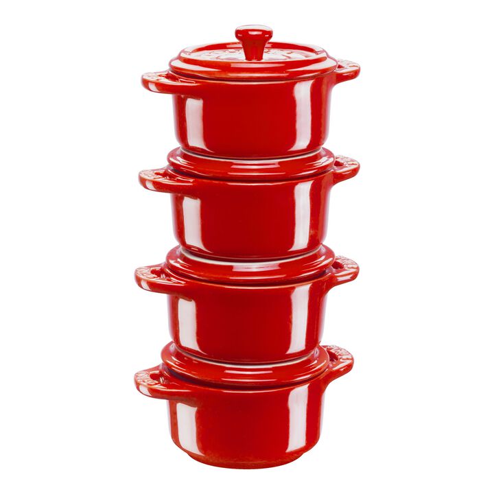 Ceramique, Set mini cocotte rotonda - 4-pz., ciliegia, large 1