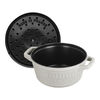 La Cocotte, Cocotte twister 24 cm, redondo, Blanco trufa, Hierro fundido, small 2
