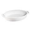 Ceramique, 1 l ceramic oval baking dish, white, small 1