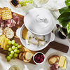 Ceramique,  ceramic round BRIE CHEESE BAKER WITH LID, white, small 3