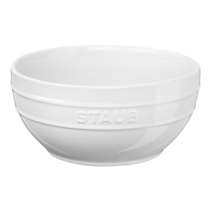 Ceramique, Schüssel 18 cm, rund, Weiß, Keramik, large 1