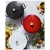 La Cocotte, 4.8 l cast iron round Essential French Oven with Snake Lid, pure-white, small 10