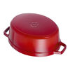 La Cocotte, 5.5 l cast iron oval Cocotte, cherry - Visual Imperfections, small 5