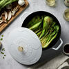 La Cocotte, 4.8 l cast iron round Essential French Oven with Snake Lid, pure-white, small 9