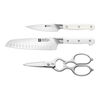 Set di coltelli con forbici da cucina multifunzionali in acciaio inox, 3-pz., small 1