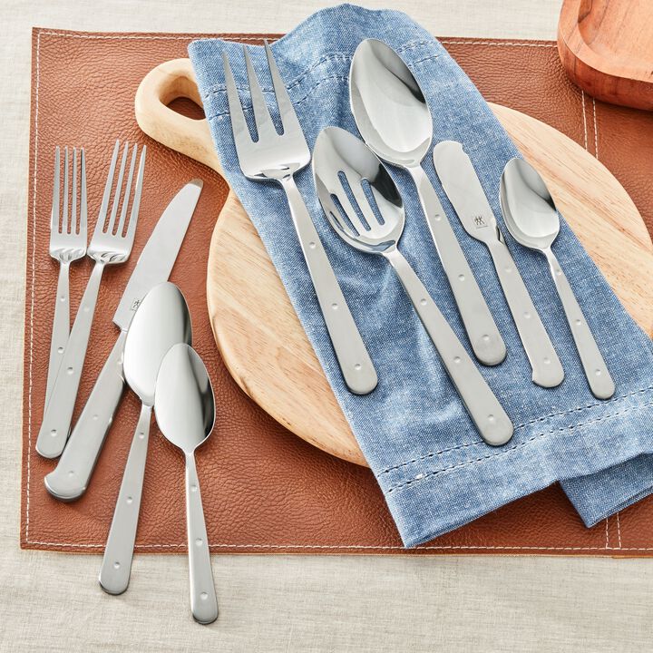 Porterhouse, 45-pc, 18/10 Stainless Steel, Flatware Set, No-Color, large 2