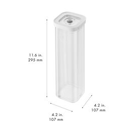 CUBE Container Set 4S / 11 cm, 1.75 Qt, Transparent-White