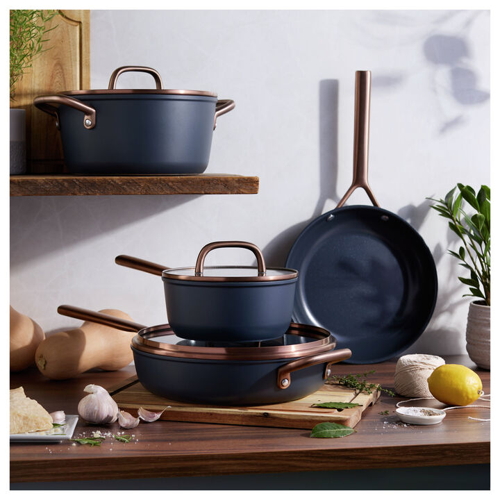 Milano, 7-pc, Cookware Set Ceramic Nonstick Titanium, Blue, large 2